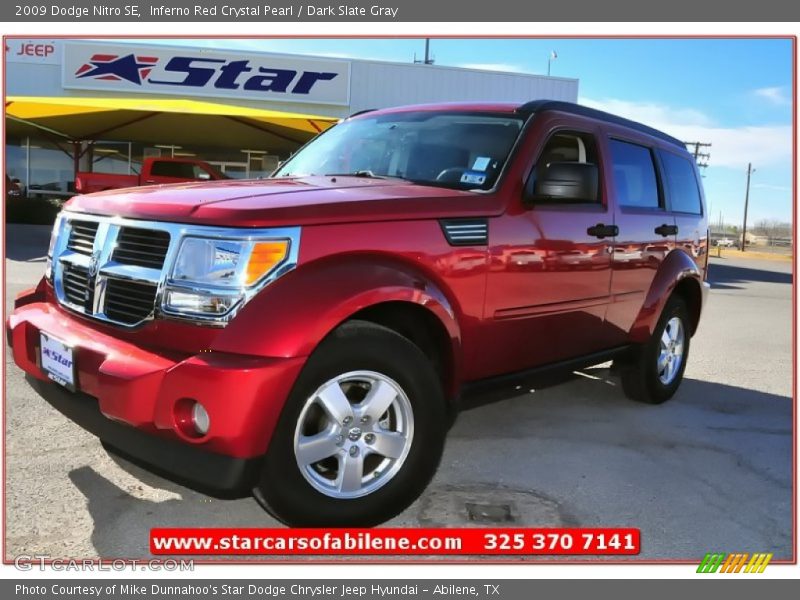 Inferno Red Crystal Pearl / Dark Slate Gray 2009 Dodge Nitro SE