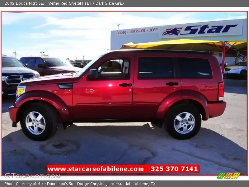 Inferno Red Crystal Pearl / Dark Slate Gray 2009 Dodge Nitro SE