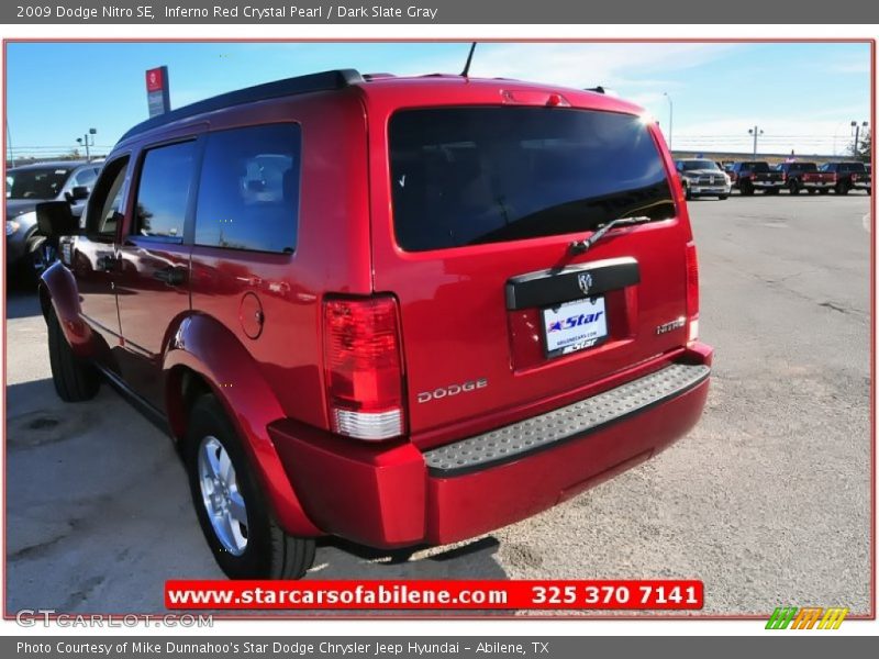 Inferno Red Crystal Pearl / Dark Slate Gray 2009 Dodge Nitro SE