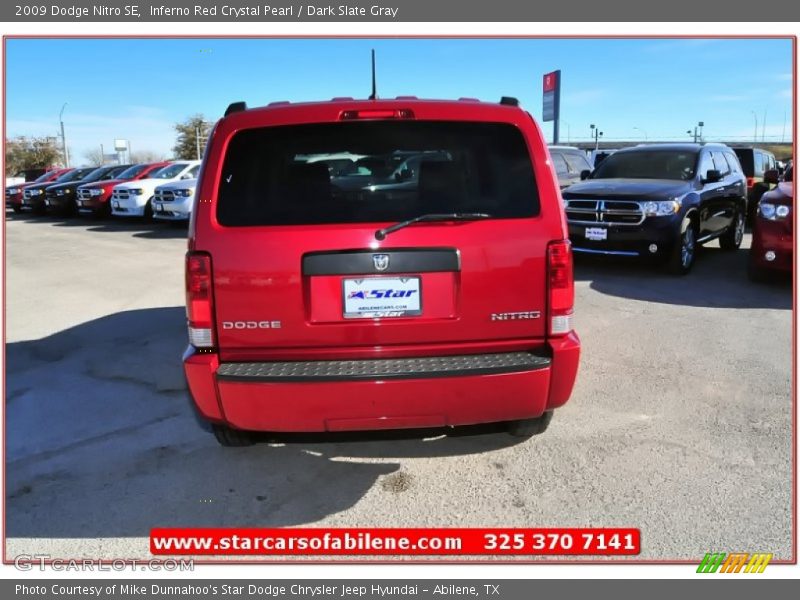 Inferno Red Crystal Pearl / Dark Slate Gray 2009 Dodge Nitro SE