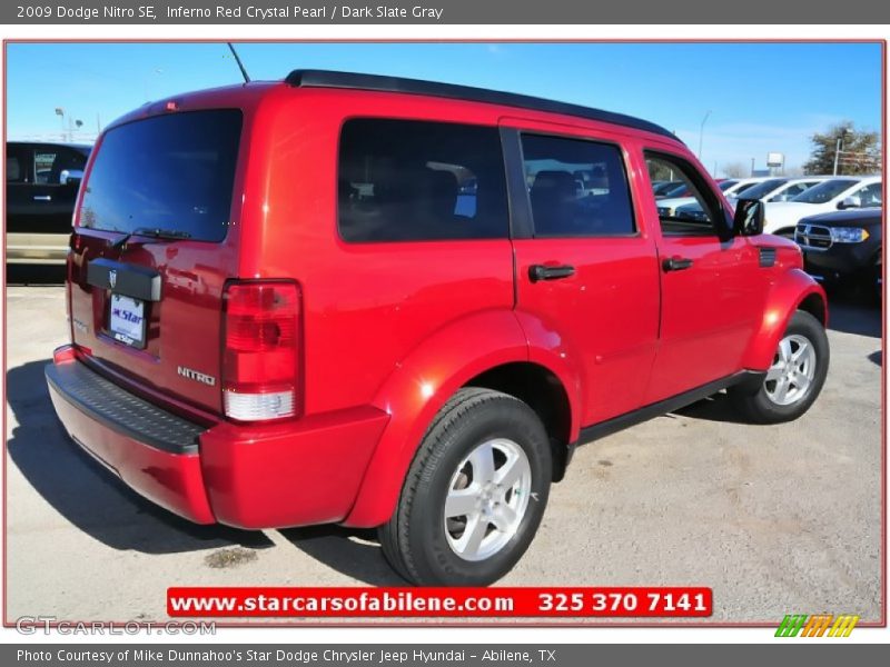 Inferno Red Crystal Pearl / Dark Slate Gray 2009 Dodge Nitro SE
