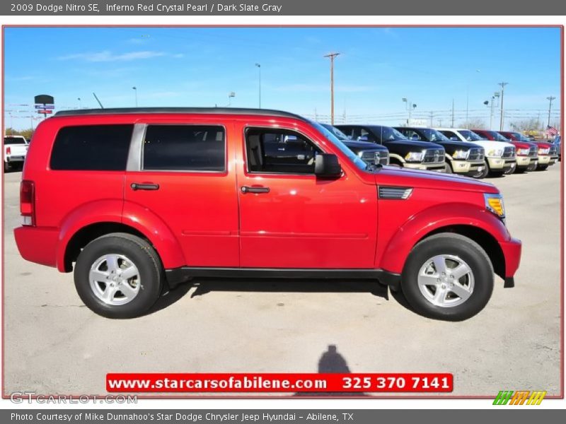Inferno Red Crystal Pearl / Dark Slate Gray 2009 Dodge Nitro SE