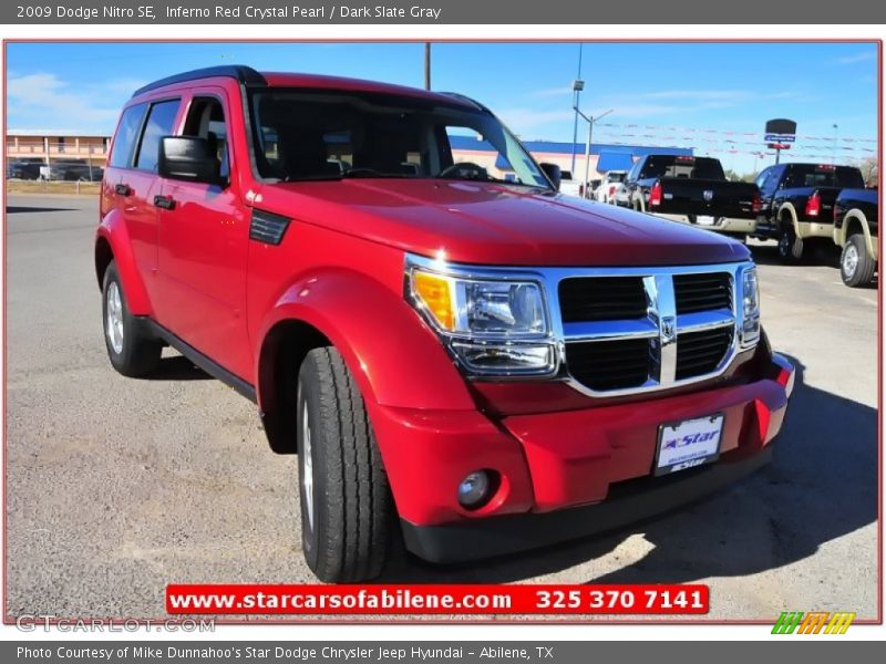 Inferno Red Crystal Pearl / Dark Slate Gray 2009 Dodge Nitro SE