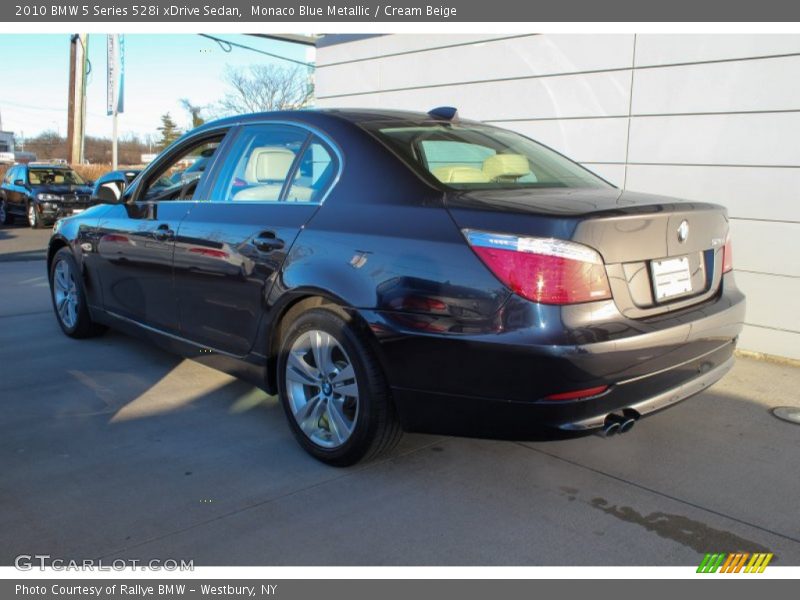 Monaco Blue Metallic / Cream Beige 2010 BMW 5 Series 528i xDrive Sedan