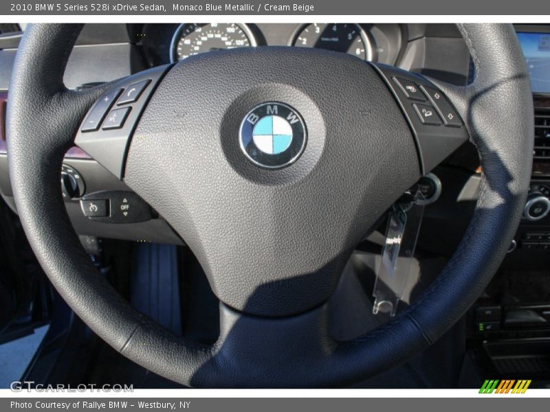 Monaco Blue Metallic / Cream Beige 2010 BMW 5 Series 528i xDrive Sedan