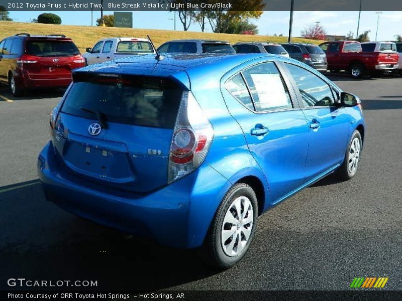 Blue Streak Metallic / Light Blue Gray/Black 2012 Toyota Prius c Hybrid Two