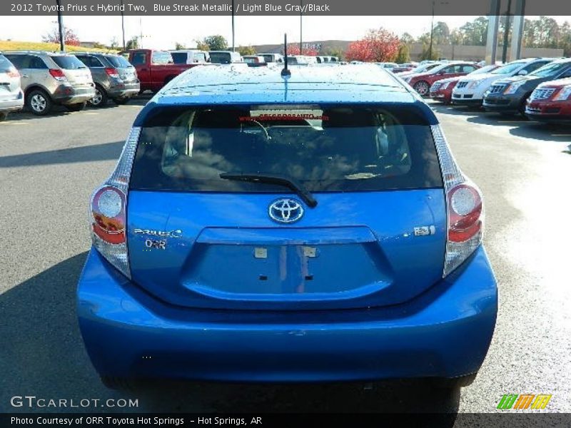 Blue Streak Metallic / Light Blue Gray/Black 2012 Toyota Prius c Hybrid Two