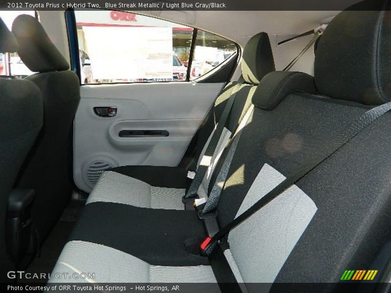 Rear Seat of 2012 Prius c Hybrid Two