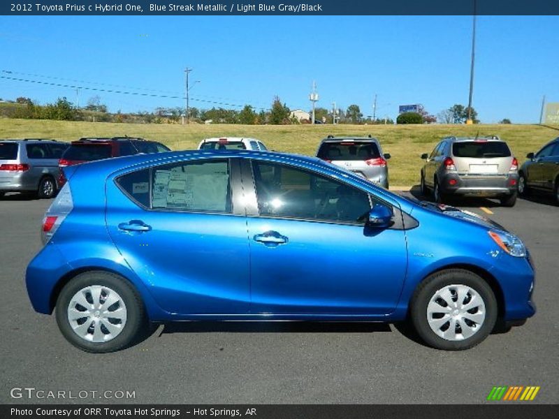 Blue Streak Metallic / Light Blue Gray/Black 2012 Toyota Prius c Hybrid One