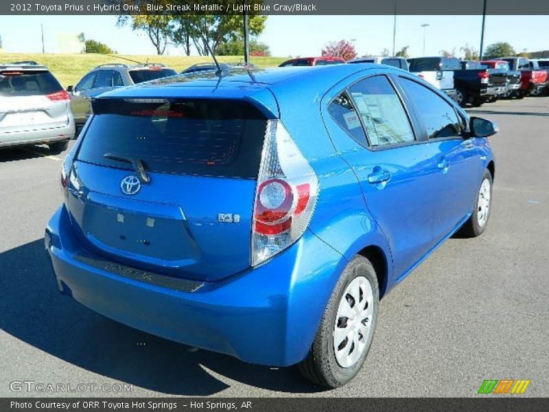 Blue Streak Metallic / Light Blue Gray/Black 2012 Toyota Prius c Hybrid One
