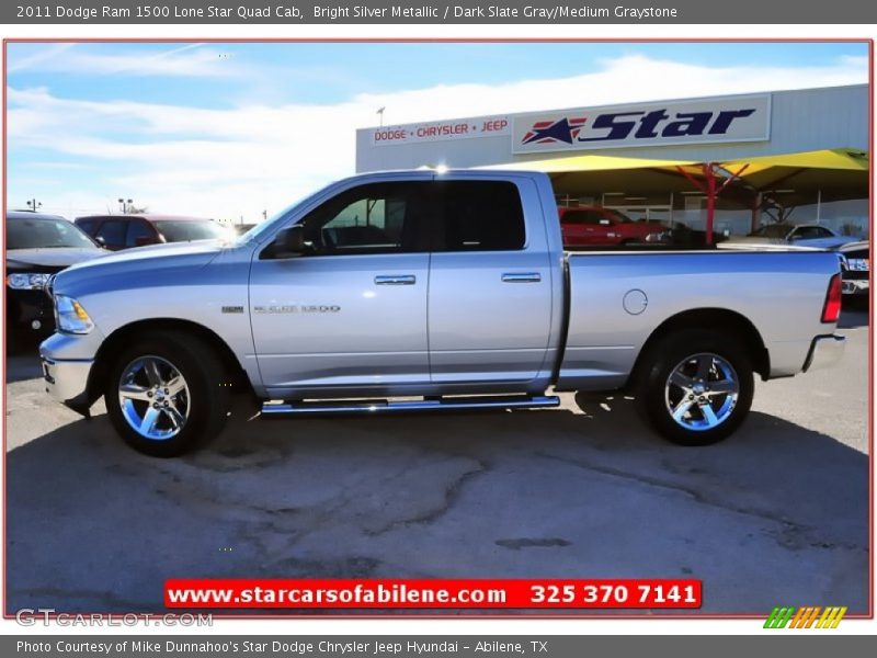Bright Silver Metallic / Dark Slate Gray/Medium Graystone 2011 Dodge Ram 1500 Lone Star Quad Cab