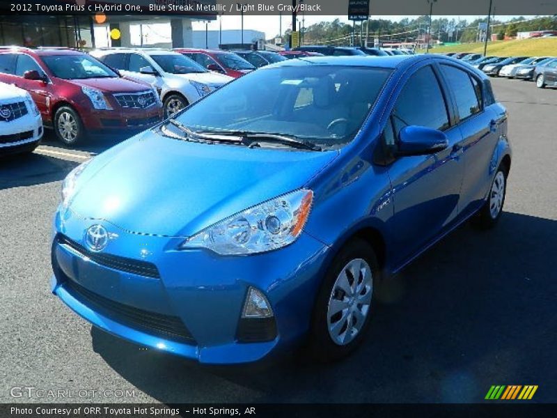 Blue Streak Metallic / Light Blue Gray/Black 2012 Toyota Prius c Hybrid One