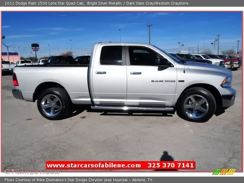 Bright Silver Metallic / Dark Slate Gray/Medium Graystone 2011 Dodge Ram 1500 Lone Star Quad Cab