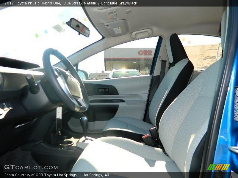 Blue Streak Metallic / Light Blue Gray/Black 2012 Toyota Prius c Hybrid One