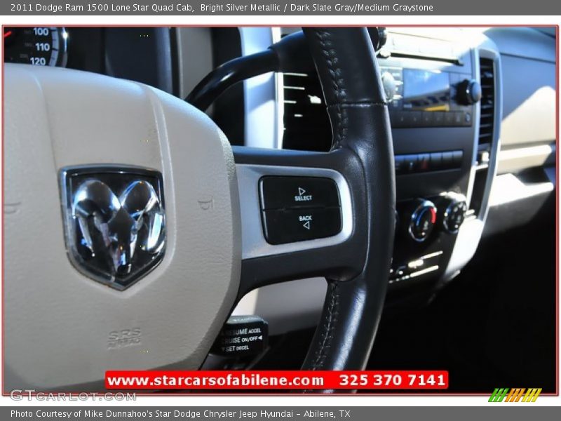 Bright Silver Metallic / Dark Slate Gray/Medium Graystone 2011 Dodge Ram 1500 Lone Star Quad Cab