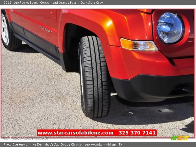 Copperhead Orange Pearl / Dark Slate Gray 2012 Jeep Patriot Sport