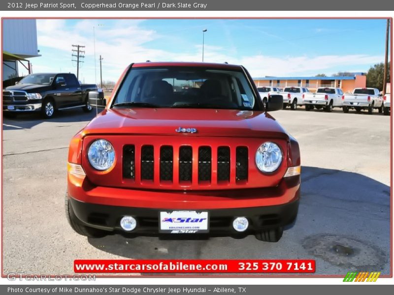 Copperhead Orange Pearl / Dark Slate Gray 2012 Jeep Patriot Sport