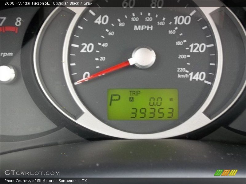 Obsidian Black / Gray 2008 Hyundai Tucson SE