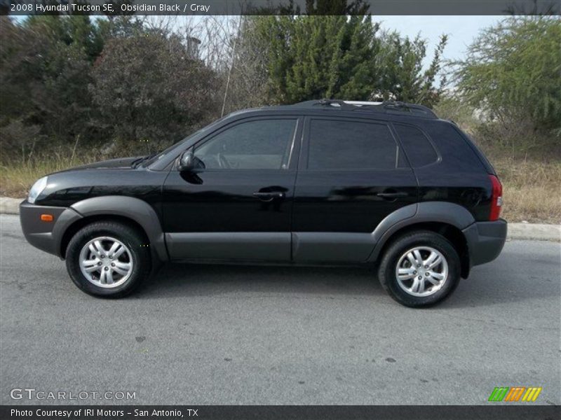 Obsidian Black / Gray 2008 Hyundai Tucson SE