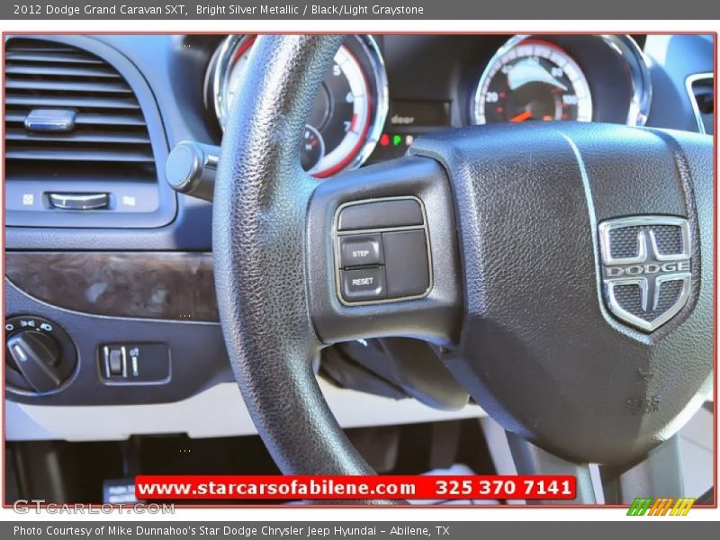 Bright Silver Metallic / Black/Light Graystone 2012 Dodge Grand Caravan SXT