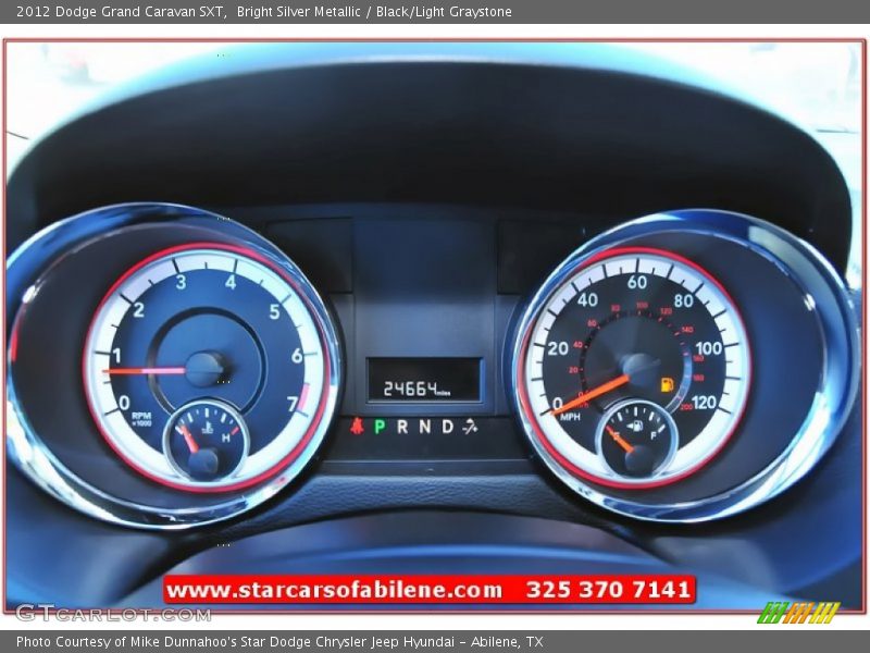 Bright Silver Metallic / Black/Light Graystone 2012 Dodge Grand Caravan SXT