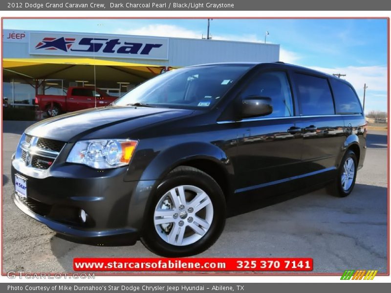 Dark Charcoal Pearl / Black/Light Graystone 2012 Dodge Grand Caravan Crew