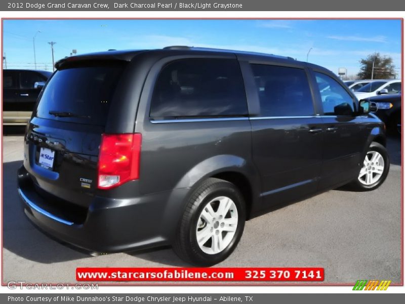 Dark Charcoal Pearl / Black/Light Graystone 2012 Dodge Grand Caravan Crew