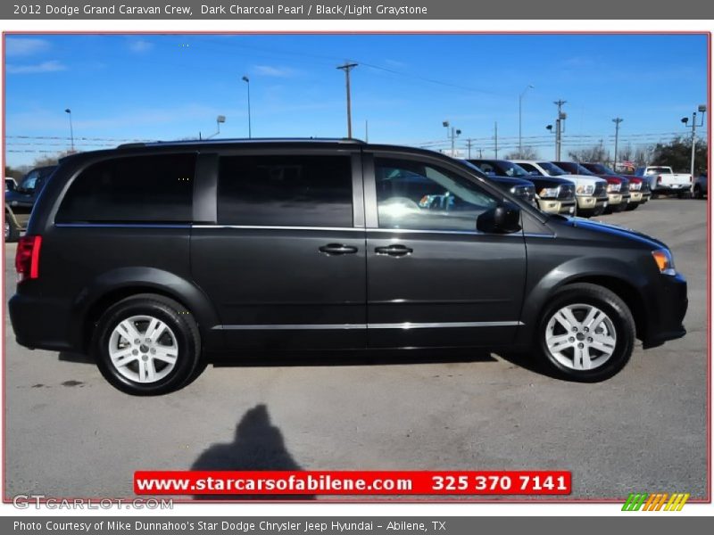 Dark Charcoal Pearl / Black/Light Graystone 2012 Dodge Grand Caravan Crew