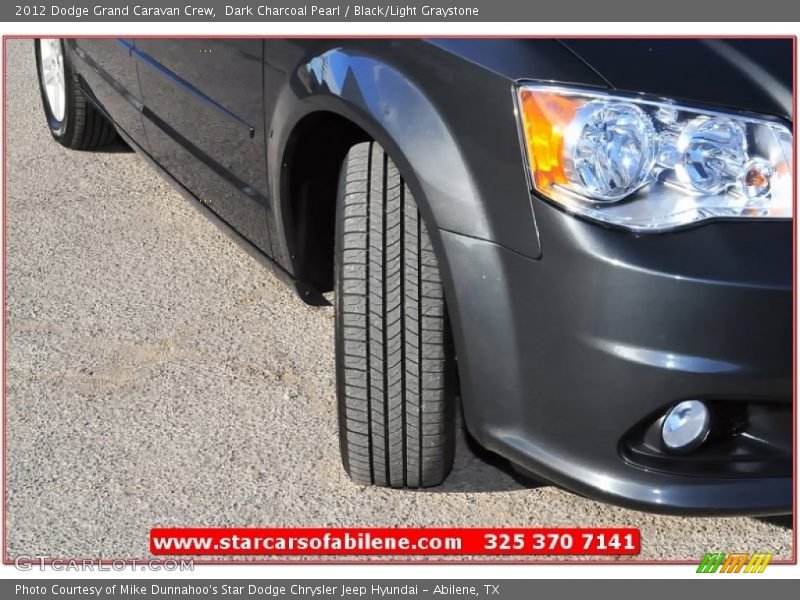 Dark Charcoal Pearl / Black/Light Graystone 2012 Dodge Grand Caravan Crew
