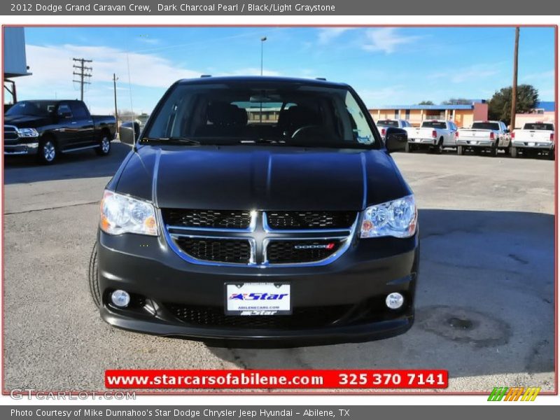Dark Charcoal Pearl / Black/Light Graystone 2012 Dodge Grand Caravan Crew