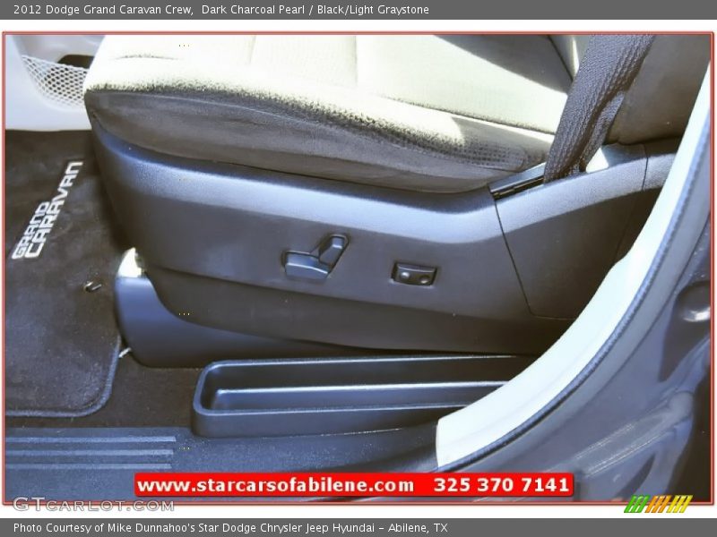Dark Charcoal Pearl / Black/Light Graystone 2012 Dodge Grand Caravan Crew