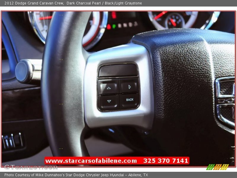 Dark Charcoal Pearl / Black/Light Graystone 2012 Dodge Grand Caravan Crew