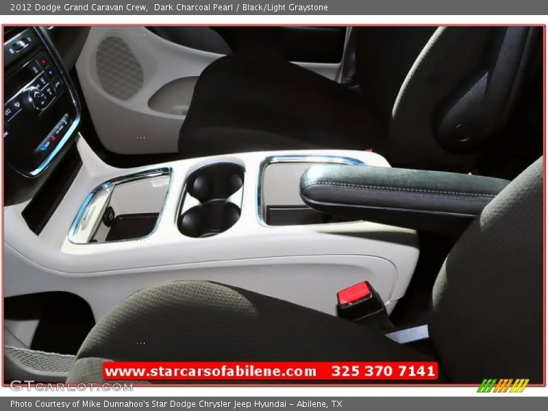 Dark Charcoal Pearl / Black/Light Graystone 2012 Dodge Grand Caravan Crew