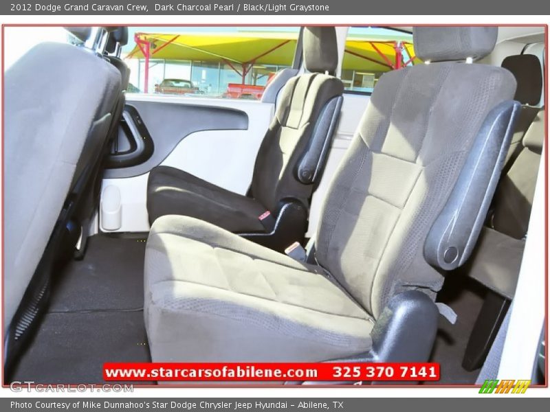 Dark Charcoal Pearl / Black/Light Graystone 2012 Dodge Grand Caravan Crew