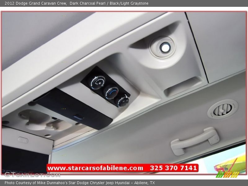 Dark Charcoal Pearl / Black/Light Graystone 2012 Dodge Grand Caravan Crew