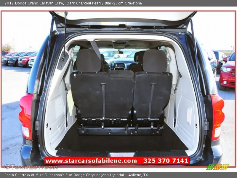 Dark Charcoal Pearl / Black/Light Graystone 2012 Dodge Grand Caravan Crew