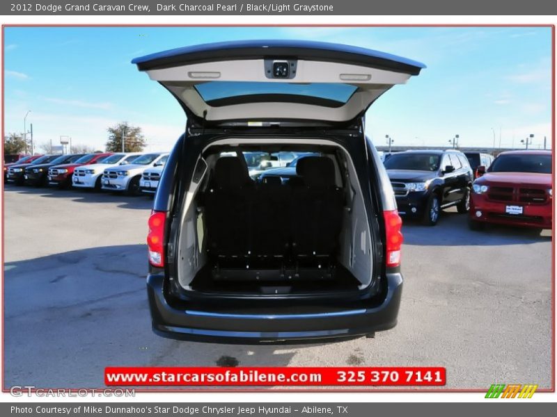 Dark Charcoal Pearl / Black/Light Graystone 2012 Dodge Grand Caravan Crew