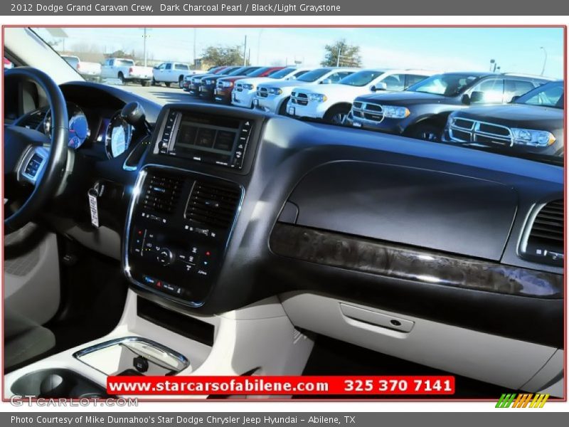 Dark Charcoal Pearl / Black/Light Graystone 2012 Dodge Grand Caravan Crew