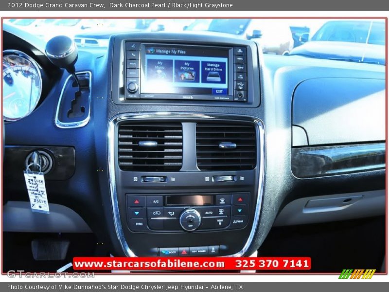 Dark Charcoal Pearl / Black/Light Graystone 2012 Dodge Grand Caravan Crew
