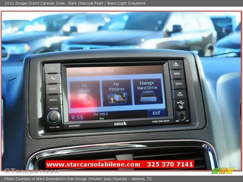 Dark Charcoal Pearl / Black/Light Graystone 2012 Dodge Grand Caravan Crew