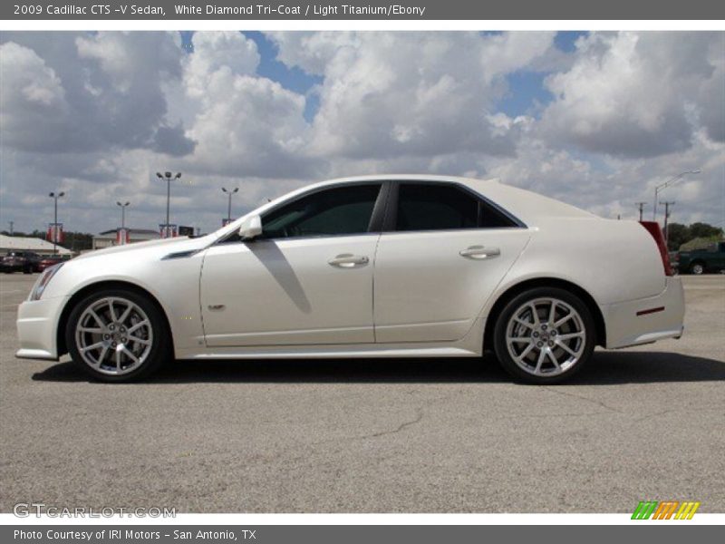 White Diamond Tri-Coat / Light Titanium/Ebony 2009 Cadillac CTS -V Sedan