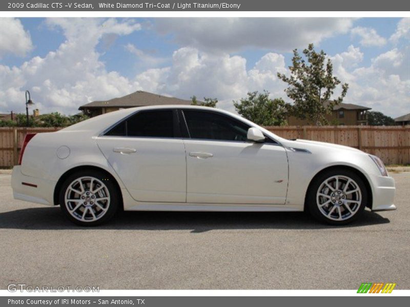 White Diamond Tri-Coat / Light Titanium/Ebony 2009 Cadillac CTS -V Sedan