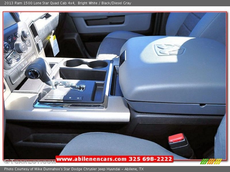 Bright White / Black/Diesel Gray 2013 Ram 1500 Lone Star Quad Cab 4x4