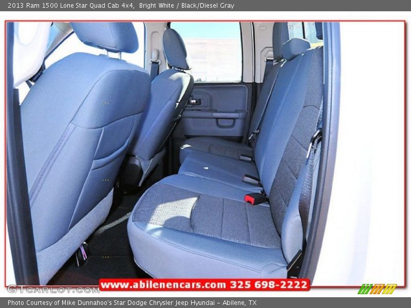 Bright White / Black/Diesel Gray 2013 Ram 1500 Lone Star Quad Cab 4x4