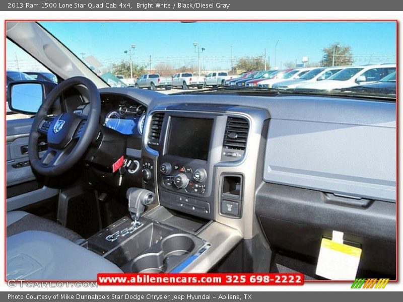 Bright White / Black/Diesel Gray 2013 Ram 1500 Lone Star Quad Cab 4x4