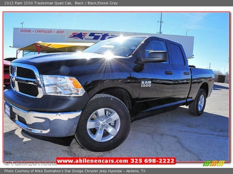 Black / Black/Diesel Gray 2013 Ram 1500 Tradesman Quad Cab