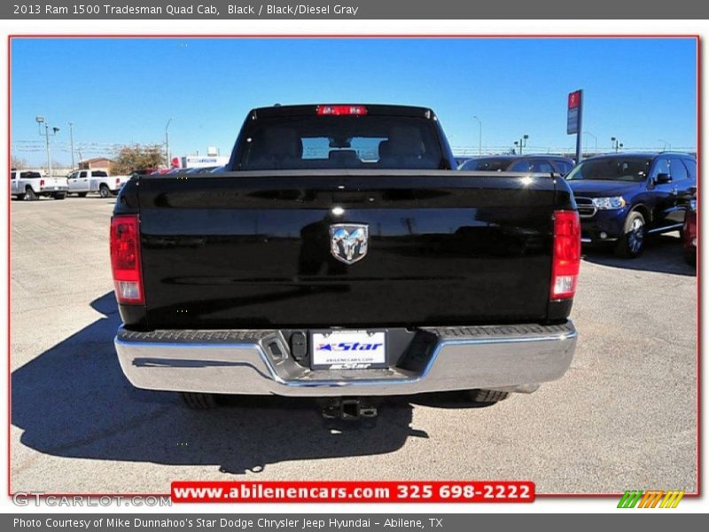Black / Black/Diesel Gray 2013 Ram 1500 Tradesman Quad Cab