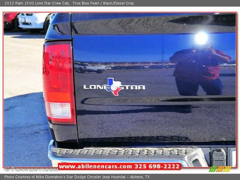 True Blue Pearl / Black/Diesel Gray 2013 Ram 1500 Lone Star Crew Cab