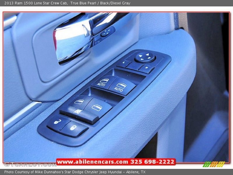 True Blue Pearl / Black/Diesel Gray 2013 Ram 1500 Lone Star Crew Cab