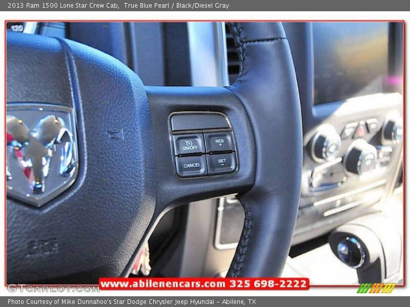 True Blue Pearl / Black/Diesel Gray 2013 Ram 1500 Lone Star Crew Cab